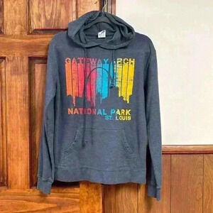 Destination Sweatshirt Hooded W/Kangaroo Pockets Gateway National Park St. Louis
